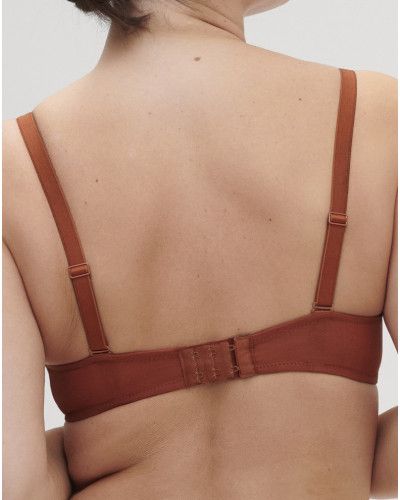 Plunging underwired bra Simone Pérèle Singulière (Terre de Sienne)