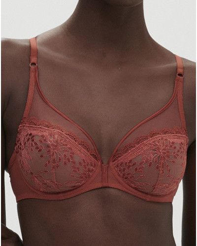 Soutien-gorge armatures décolleté plongeant Simone Pérèle Singulière (Terre de Sienne)