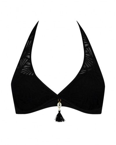 Sujetador triangulo con aros de baño Antigel La Muse Dentelle (Negro)