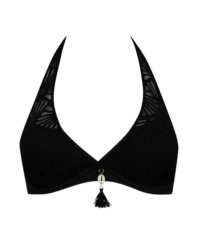 Sujetador triangulo con aros de baño Antigel La Muse Dentelle (Negro)