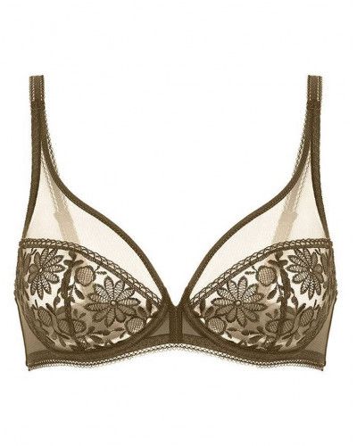 Soutien-gorge armatures décolleté plongeant Simone Pérèle Amazone (Vert Nomade)