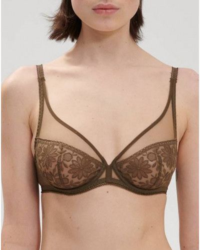 Soutien-gorge armatures décolleté plongeant Simone Pérèle Amazone (Vert Nomade)