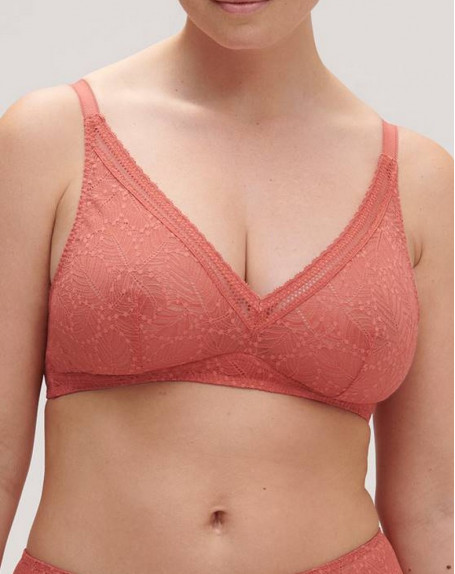Simone Perele Comète Molded Full Cup Bra in Pink Sand - Busted Bra