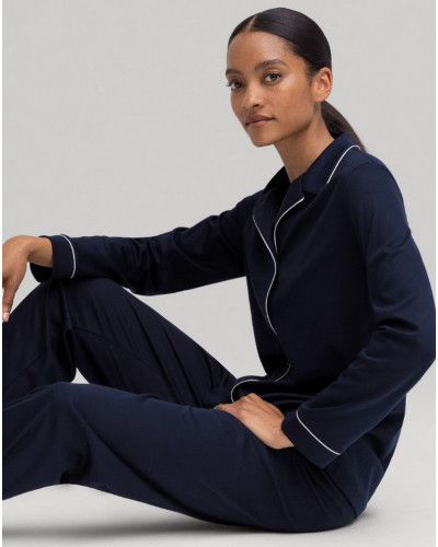 Pyjama Calida Night Lovers 100% coton interlock (Dark Lapis Blue)