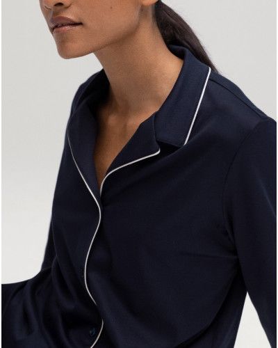 Pyjama Calida Night Lovers 100% cotton interlock (Dark Lapis Blue)