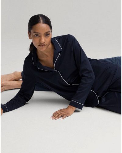 Pyjama Calida Night Lovers 100% cotton interlock (Dark Lapis Blue)