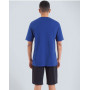 Short pyjamas 100% cotton Athéna Ecopack Construction (Bleu Chronos/Noir)