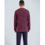 Long pyjamas 100% cotton Athena Rayures Seebrücke (Rouge/Marine)