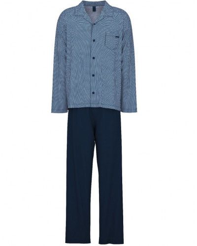 Pyjama long Calida Relax Choice 100% cotton interlock (Indigo Mood)