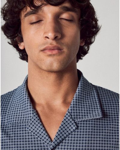 Pijama largo Calida Relax Choice 100% algodon interlock (Indigo Mood)