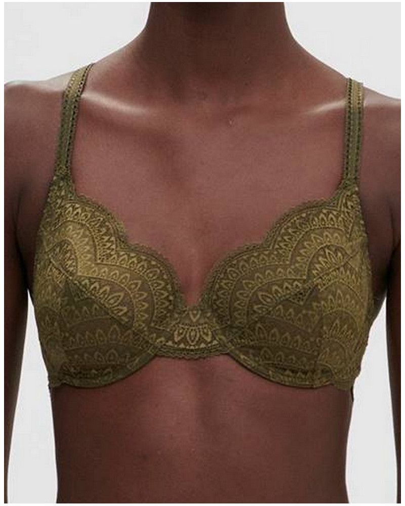 Underwired bra Simone Pérèle Karma (Vert Aventure)