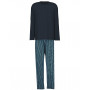 Pyjama long Calida Relax Imprint 100% coton (Dark Sapphire)