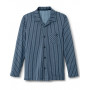 Pyjama long Calida Relax Imprint 100% cotton (Dark Sapphire)