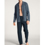 Pyjama long Calida Relax Imprint 100% cotton (Dark Sapphire)