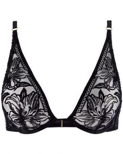 Ultra plunge triangle bra Aubade Coeurs à Corps (Black)
