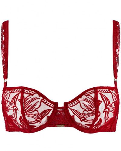 Demi bra Aubade Coeur à Corps (Rouge rebelle)
