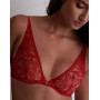 Ultra plunge triangle bra Aubade Coeurs à Corps (Rouge rebelle)
