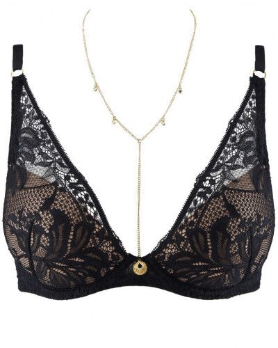 Plunge bra Aubade Gold Pleasure (Black Light)