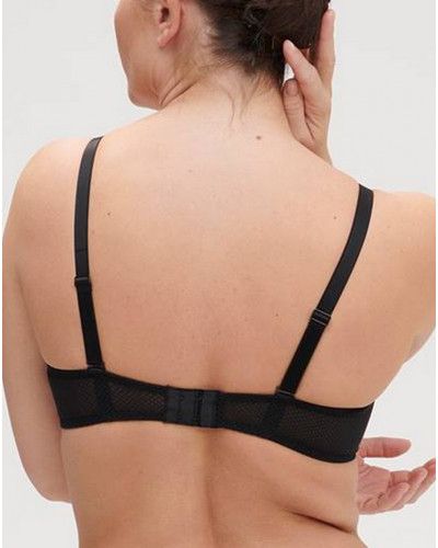 Underwired plunge bra Simone Pérèle Dahlia (Noir Copper)