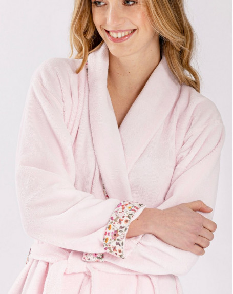 Dunnes Stores | Rose Hooded Fleece Dressing Gown