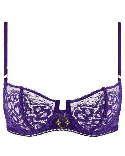 Underwired half cup bra Aubade Illusion Fauve (Ultraviolet)
