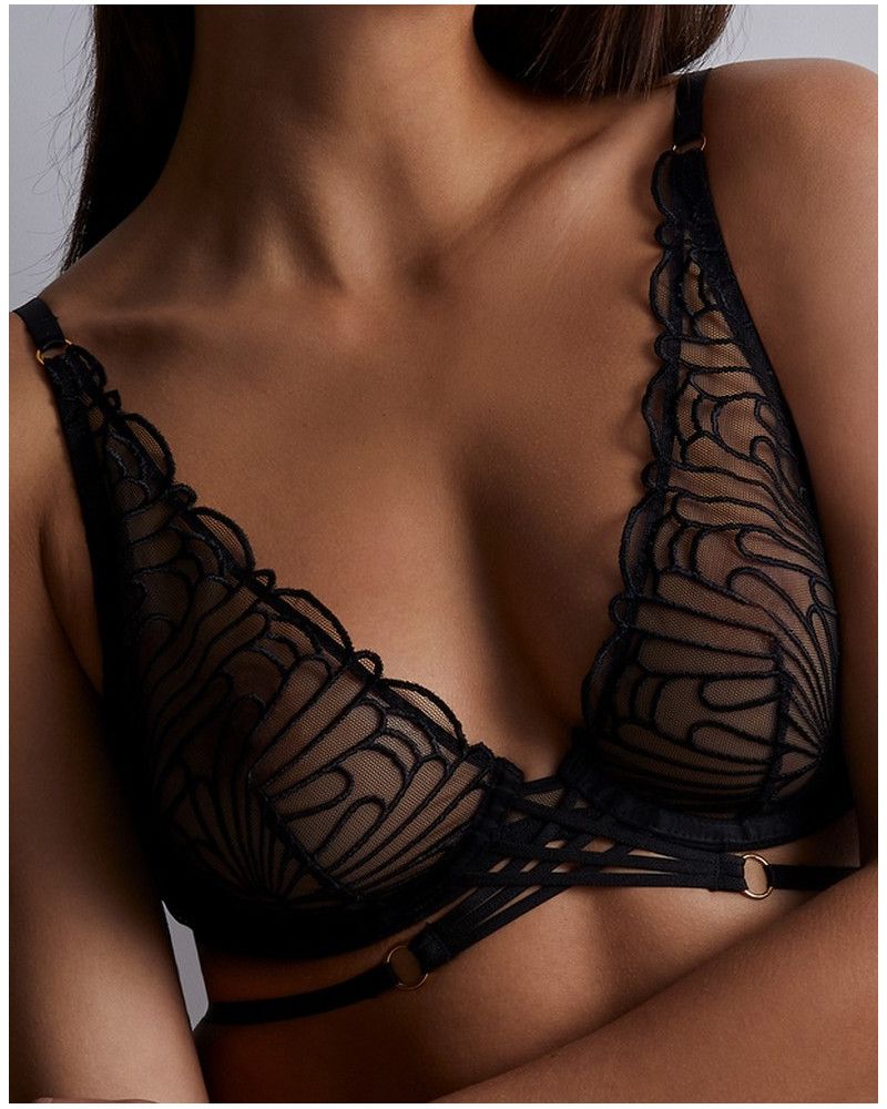Ultra plunge triangle bra Aubade l'Indomptable (Afterdark)