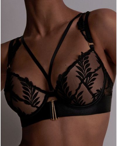 Plunge coque bra Aubade Queen of Shadow (Noir absolu)