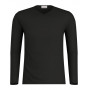 T-shirt manches longues col V Éminence Coton Premium (Noir)