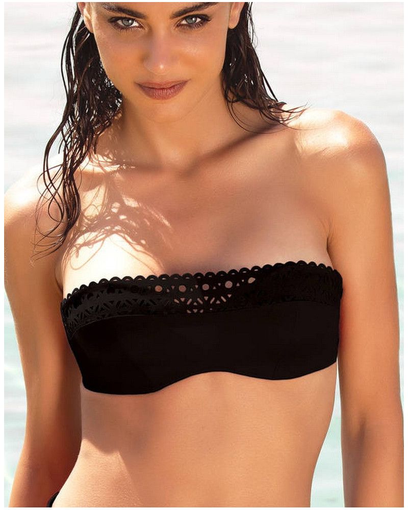 Padded Bath Bandeau Bra Lise Charmel Ajourage Couture (Black)