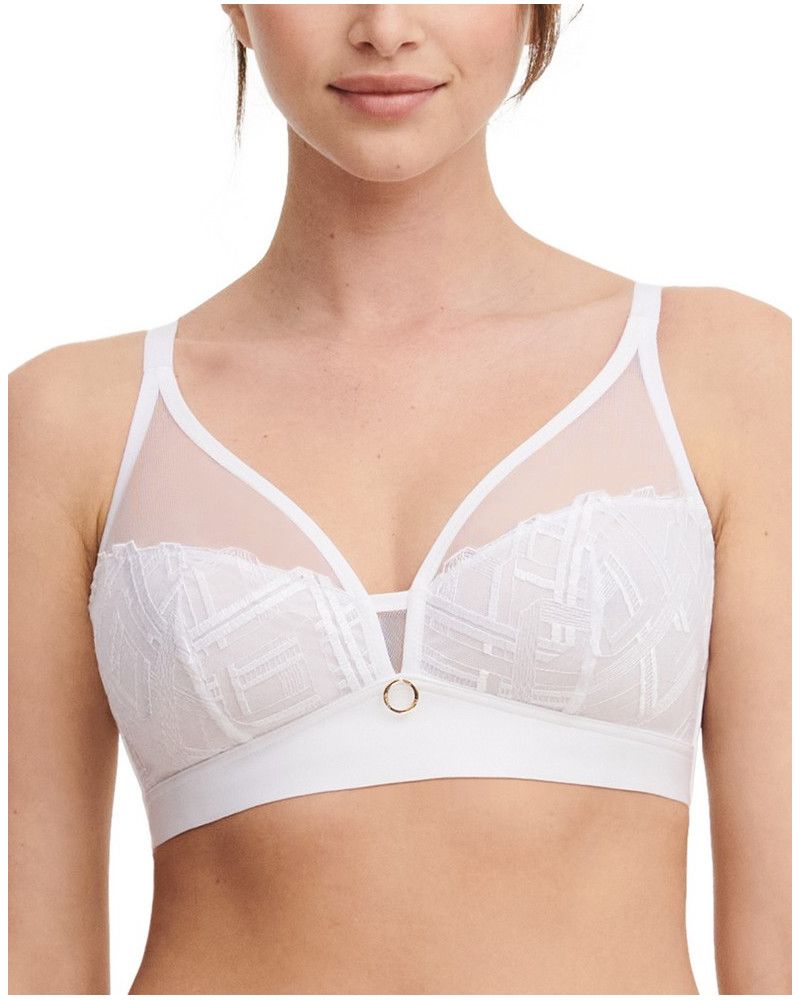Sujetador sin aros Chantelle Graphic Support (Blanco)