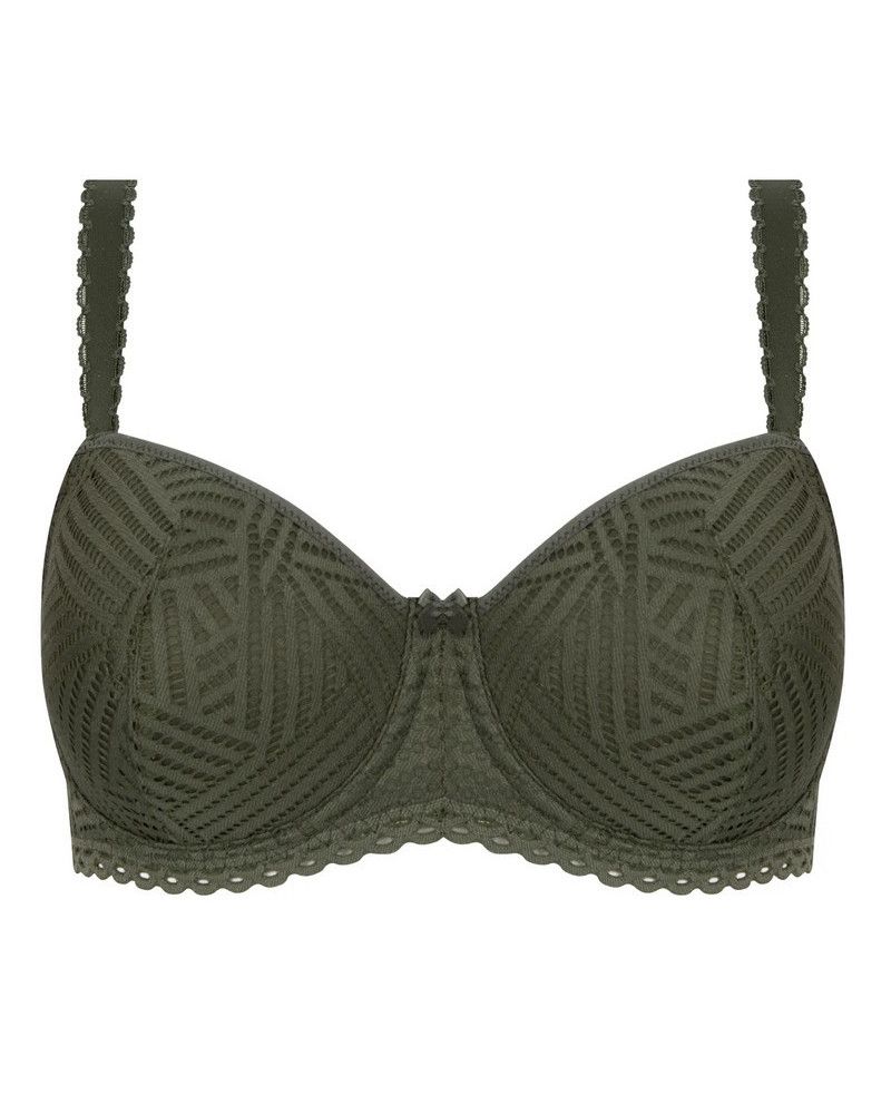 Padded deep cap bra Antigel Tressage Graphic (Eclat Aventure)