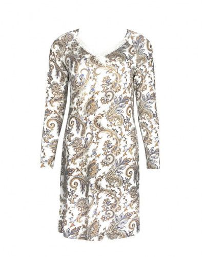 Long sleeved nightdress Antigel Evasion Cashmer (Ocre Evasion)