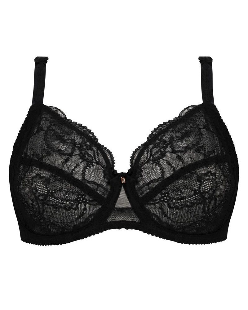 Soutien-gorge Lise Charmel 'Mélodie Féline' Avec Armatures, Taille 90B, Couleur Éclat Ombre - Neuf Avec étiquettes