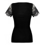 Short sleeves tee-shirt wool and silk Lise Charmel Plaisir Caresse (Black)