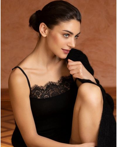 Top lana y seda Lise Charmel Plaisir Caresse (Negro)