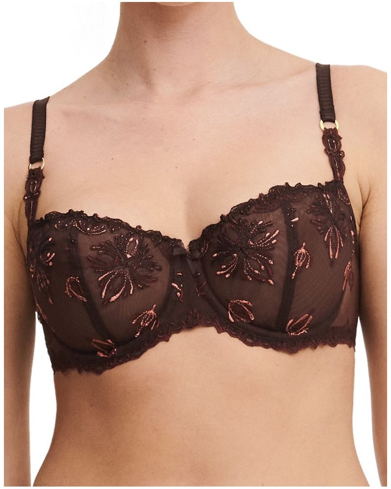 Demi bra Chantelle Champs-Elysées (Glossy Brown)