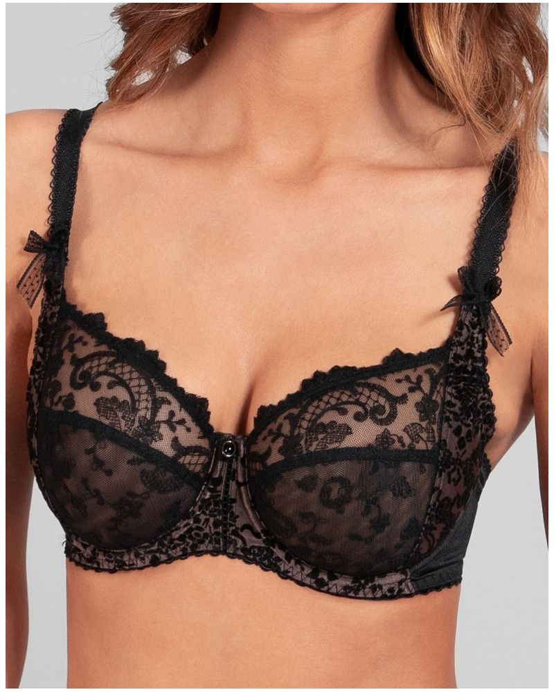 Underwired full cup bra Empreinte Gaby (Black)
