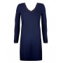 Nightdress long sleeves V-neck Antigel Simply Perfect (Bleu Purple)