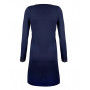 Nightdress long sleeves V-neck Antigel Simply Perfect (Bleu Purple)