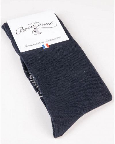 Calcetines de algodón para hombre Maison Broussaud (Marine)