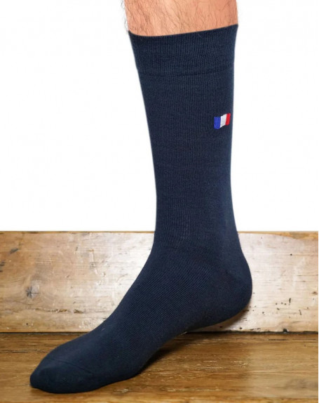 Men socks Maison Broussaud Permanent drapeau (Marine)
