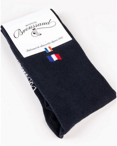 Chaussettes homme Maison Broussaud Permanent drapeau (Marine)