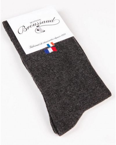 Calcetines de algodón de hombre Maison Broussaud Permanent Drapeau (Anthracite)