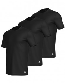 Paquete de 3 camisetas Adidas 100% Algodón (Negro)
