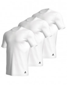 Paquete de 3 camisetas Adidas 100% Algodón (Blanco)