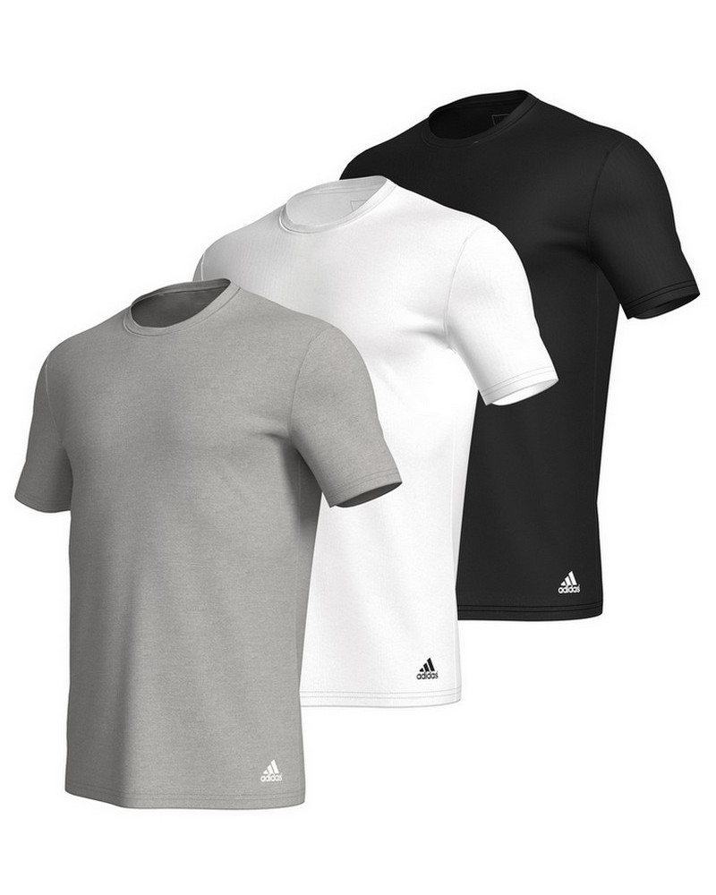 Paquete de 3 camisetas Adidas 100% Algodón (Grsi/Noir/Blanc)