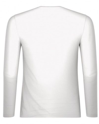 Long-sleeved V-neck t-shirt Eminence 100% cotton (White)