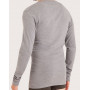 Eminence Premium 100% Cotton long-sleeved V-neck t-shirt (Gris chiné)