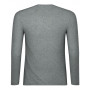 Eminence Premium 100% Algodon camiseta de manga larga con cuello en V (Gris chiné)