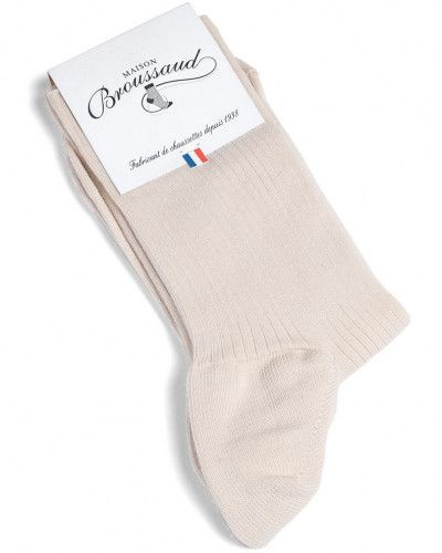 Men's cotton socks Maison Broussaud Les non-comprimantes (Beige)